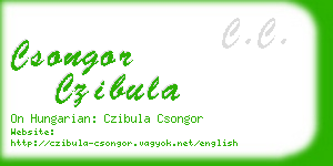 csongor czibula business card